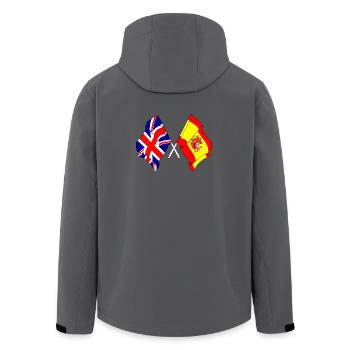 Flag of England and flag of Spain - Men’s Recycled Softshell Jacket by Stanley/Stella - anthracite - Back - AI Model Male 185 light (185cm)