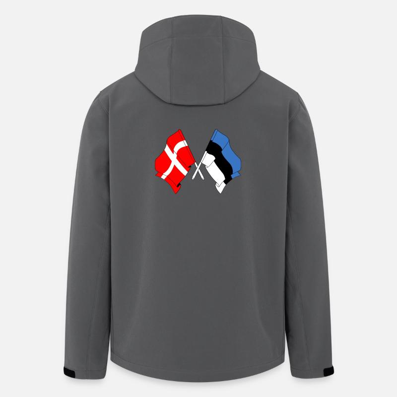 Flagge Dänemark Flagge Estland - Recycelte Männer Softshell-Jacke von Stanley/Stella - Anthrazit