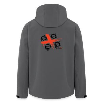 4 Mori Spray - Recycelte Männer Softshell-Jacke von Stanley/Stella - Anthrazit - Hinten - AI Model Male 185 light (185cm)