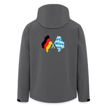 Flagge Deutschland, Bayern - Recycelte Männer Softshell-Jacke von Stanley/Stella - Anthrazit - Hinten - AI Model Male 185 light (185cm)