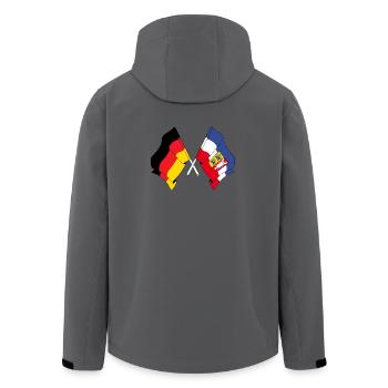 Flagge Deutschland, Schleswig Holstein - Recycelte Männer Softshell-Jacke von Stanley/Stella - Anthrazit - Hinten - AI Model Male 185 light (185cm)