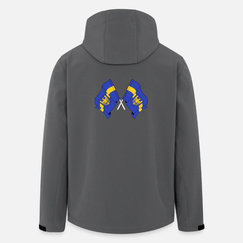 Zwei Flaggen Schlesiens - Recycelte Männer Softshell-Jacke von Stanley/Stella - Anthrazit
