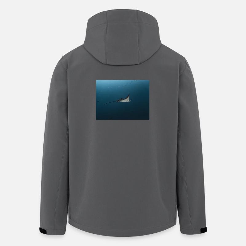Manta Glide Over Ocean Abyss - Men’s Recycled Softshell Jacket by Stanley/Stella - anthracite
