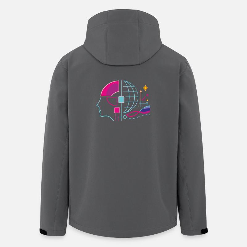 Globale Intelligenz - Recycelte Männer Softshell-Jacke von Stanley/Stella - Anthrazit