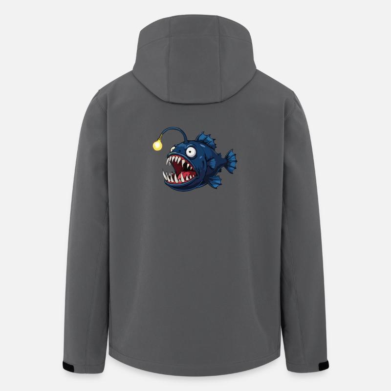 Deep-sea frogfish with light - Men’s Recycled Softshell Jacket by Stanley/Stella - anthracite