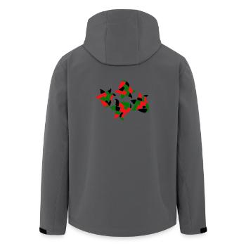 Mosaic Fantasy - Men’s Recycled Softshell Jacket by Stanley/Stella - anthracite - Back - AI Model Male 185 light (185cm)