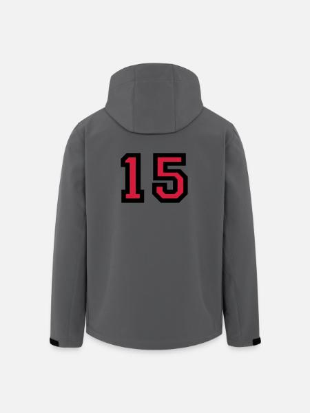 The number 15 - number fifteen - Men’s Recycled Softshell Jacket by Stanley/Stella - anthracite