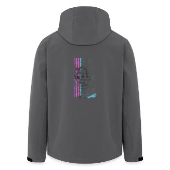 Horror Kinder Puppe - Recycelte Männer Softshell-Jacke von Stanley/Stella - Anthrazit - Hinten - AI Model Male 185 light (185cm)