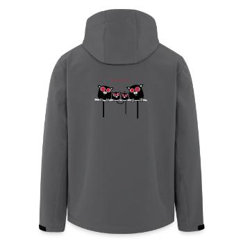 Red-Eye-Maki – der süßeste Blitzunfall der Welt - Recycelte Männer Softshell-Jacke von Stanley/Stella - Anthrazit - Hinten - AI Model Male 185 light (185cm)
