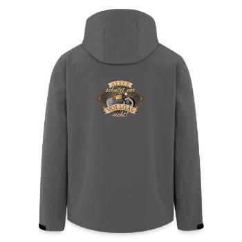 Alter schützt vor Vollgas nicht Motorrad Spruch - Recycelte Männer Softshell-Jacke von Stanley/Stella - Anthrazit - Hinten - AI Model Male 185 light (185cm)