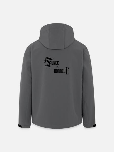 Force et Honneur - Veste softshell homme en polyester recyclé Stanley/Stella - charbon