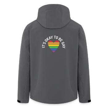 Es ist in Ordnung, schwul zu sein - Recycelte Männer Softshell-Jacke von Stanley/Stella - Anthrazit - Hinten - AI Model Male 185 light (185cm)