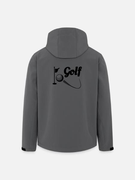 Golf 2 - Veste softshell homme en polyester recyclé Stanley/Stella - charbon