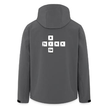 Think Big (White) - Men’s Recycled Softshell Jacket by Stanley/Stella - anthracite - Back - AI Model Male 185 light (185cm)