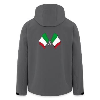 Gekreuzte Flaggen Italiens - Recycelte Männer Softshell-Jacke von Stanley/Stella - Anthrazit - Hinten - AI Model Male 185 light (185cm)