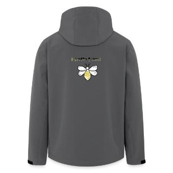 Fleißige harte Bienen - Recycelte Männer Softshell-Jacke von Stanley/Stella - Anthrazit - Hinten - AI Model Male 185 light (185cm)
