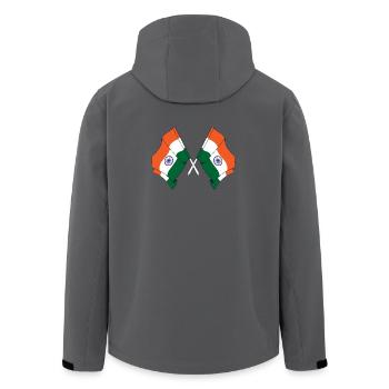 Zwei Flaggen Indiens gekreuzt - Recycelte Männer Softshell-Jacke von Stanley/Stella - Anthrazit - Hinten - AI Model Male 185 light (185cm)