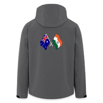 Flagge von Australien und Flagge Indien - Recycelte Männer Softshell-Jacke von Stanley/Stella - Anthrazit - Hinten - AI Model Male 185 light (185cm)