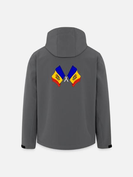 Two flags Moldova - Men’s Recycled Softshell Jacket by Stanley/Stella - anthracite
