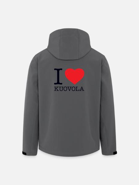 I LOVE KUOVOLA - Men’s Recycled Softshell Jacket by Stanley/Stella - anthracite