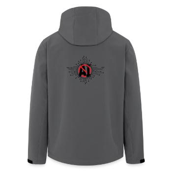 Stopp, verwenden Sie keine künstliche Intelligenz, keine KI. - Recycelte Männer Softshell-Jacke von Stanley/Stella - Anthrazit - Hinten - AI Model Male 185 light (185cm)