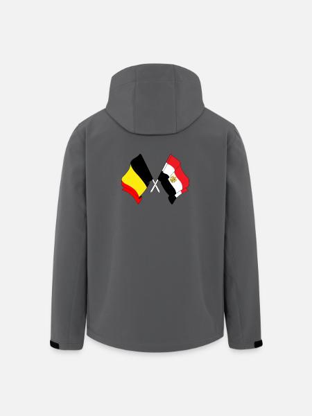 Flag Belgium, flag Egypt - Men’s Recycled Softshell Jacket by Stanley/Stella - anthracite
