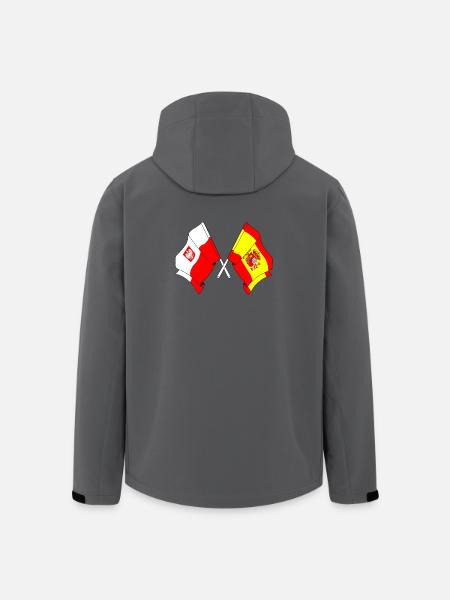 Flag Poland, flag Spain - Men’s Recycled Softshell Jacket by Stanley/Stella - anthracite