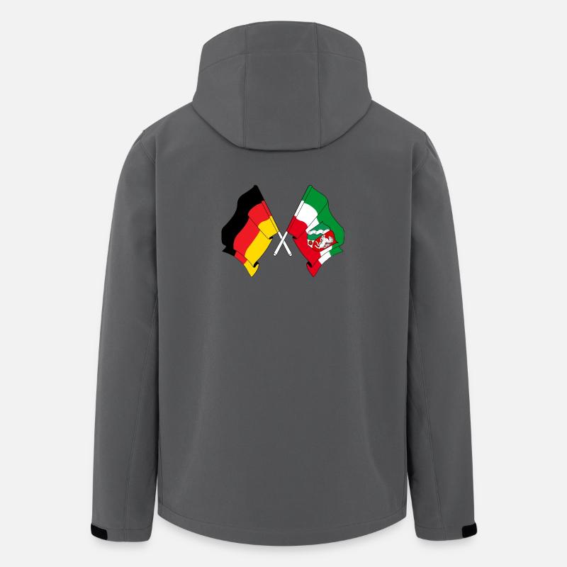 Drapeau Allemagne, Rhénanie-du-Nord-Westphalie - Veste softshell homme en polyester recyclé Stanley/Stella - charbon