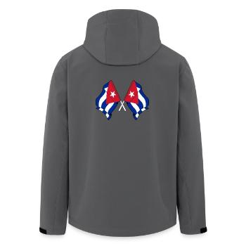 Zwei Flaggen Kuba - Recycelte Männer Softshell-Jacke von Stanley/Stella - Anthrazit - Hinten - AI Model Male 185 light (185cm)