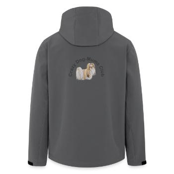crazy DogMoms Club Lhasa Apso - Recycelte Männer Softshell-Jacke von Stanley/Stella - Anthrazit - Hinten - AI Model Male 185 light (185cm)