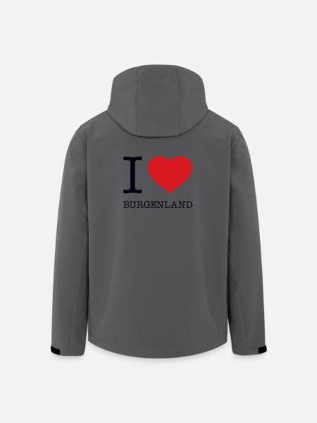 I LOVE BURGENLAND - Men’s Recycled Softshell Jacket by Stanley/Stella - anthracite