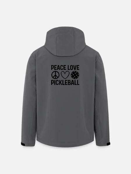 Peace Love Pickleball - Men’s Recycled Softshell Jacket by Stanley/Stella - anthracite