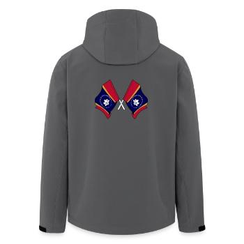 Two flags crossed Mississippi - Men’s Recycled Softshell Jacket by Stanley/Stella - anthracite - Back - AI Model Male 185 light (185cm)