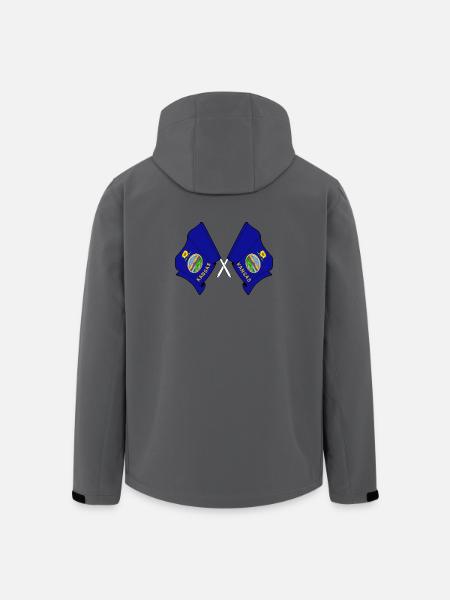Two flags crossed Kansas - Men’s Recycled Softshell Jacket by Stanley/Stella - anthracite