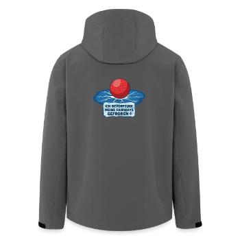 Allées gelées - Veste softshell homme en polyester recyclé Stanley/Stella - charbon - Dos - AI Model Male 185 light (185cm)