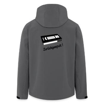 Zurueckgespult - Recycelte Männer Softshell-Jacke von Stanley/Stella - Anthrazit - Hinten - AI Model Male 185 light (185cm)