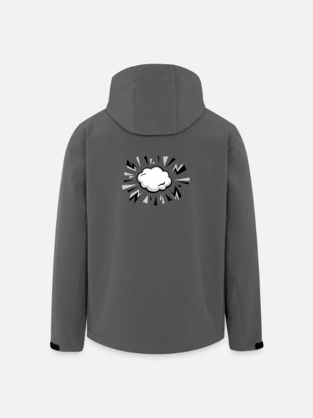 Comic Cloud with Lightning - Men’s Recycled Softshell Jacket by Stanley/Stella - anthracite