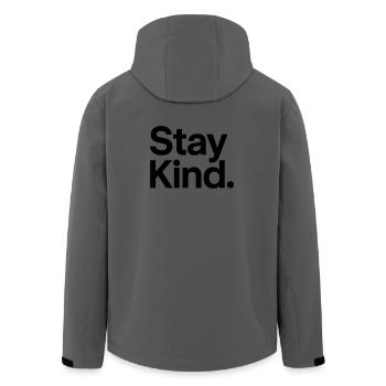 Stay Kind - Recycelte Männer Softshell-Jacke von Stanley/Stella - Anthrazit - Hinten - AI Model Male 185 light (185cm)