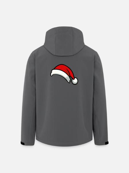 Santa Hat Graphic - Men’s Recycled Softshell Jacket by Stanley/Stella - anthracite
