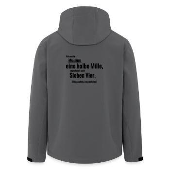half mille - Men’s Recycled Softshell Jacket by Stanley/Stella - anthracite - Back - AI Model Male 185 light (185cm)