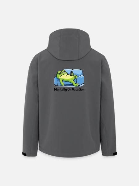 Funny Frog Meme - Men’s Recycled Softshell Jacket by Stanley/Stella - anthracite
