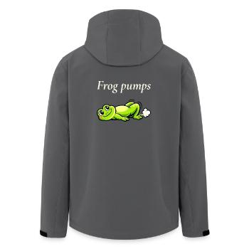 Frog Pumps lustiger Frosch Spruch - Recycelte Männer Softshell-Jacke von Stanley/Stella - Anthrazit - Hinten - AI Model Male 185 light (185cm)