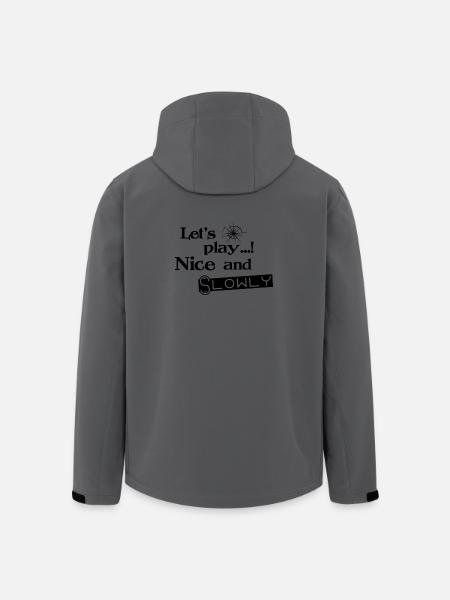 Jouons doucement - Noir - Veste softshell homme en polyester recyclé Stanley/Stella - charbon