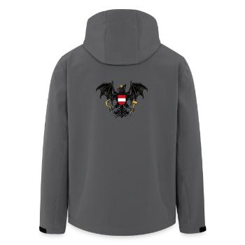 Österreich Wappen Fledermaus - Lustiges Design - Recycelte Männer Softshell-Jacke von Stanley/Stella - Anthrazit - Hinten - AI Model Male 185 light (185cm)