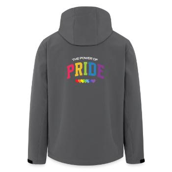 LGBT Pride Month - The Power of Pride - Men’s Recycled Softshell Jacket by Stanley/Stella - anthracite - Back - AI Model Male 185 light (185cm)
