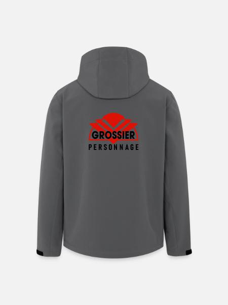 Gossier personnage - Veste softshell homme en polyester recyclé Stanley/Stella - charbon