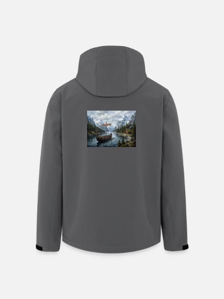 Viking Long Ship - Men’s Recycled Softshell Jacket by Stanley/Stella - anthracite
