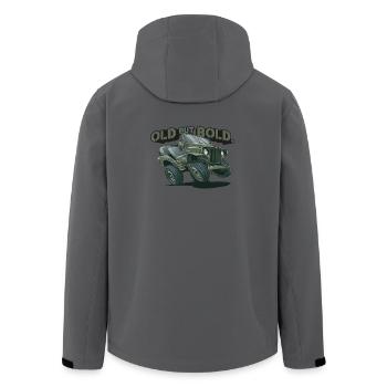 Willys MB – Alt, aber mutig | RCCX - Recycelte Männer Softshell-Jacke von Stanley/Stella - Anthrazit - Hinten - AI Model Male 185 light (185cm)