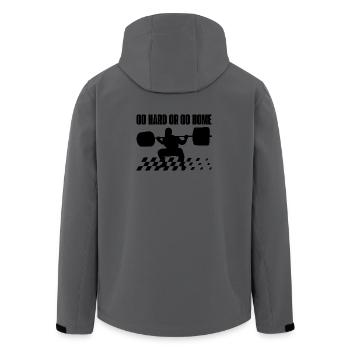 Gewichtheben – Go Hard Or Go Home Fitnessstudio Training - Recycelte Männer Softshell-Jacke von Stanley/Stella - Anthrazit - Hinten - AI Model Male 185 light (185cm)