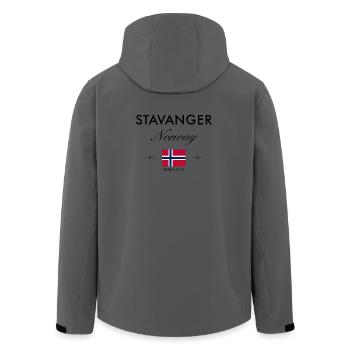 Stavanger Norwegen Koordinaten Reise Souvenir - Recycelte Männer Softshell-Jacke von Stanley/Stella - Anthrazit - Hinten - AI Model Male 185 light (185cm)